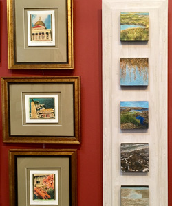 original wall art on wall of shutter gallery kennebunk
